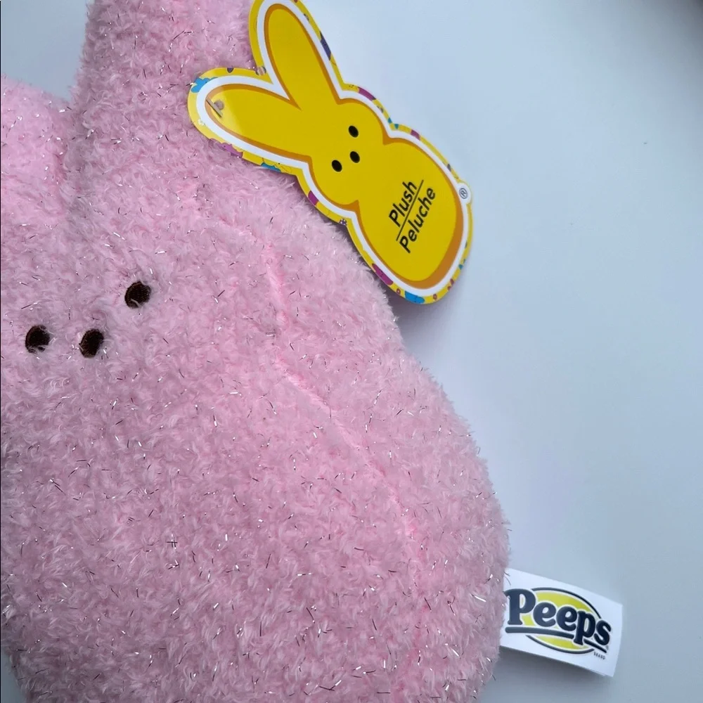 NWT Peeps Plush Bunny Set - Sparkle Purple and Pink Easter 11”